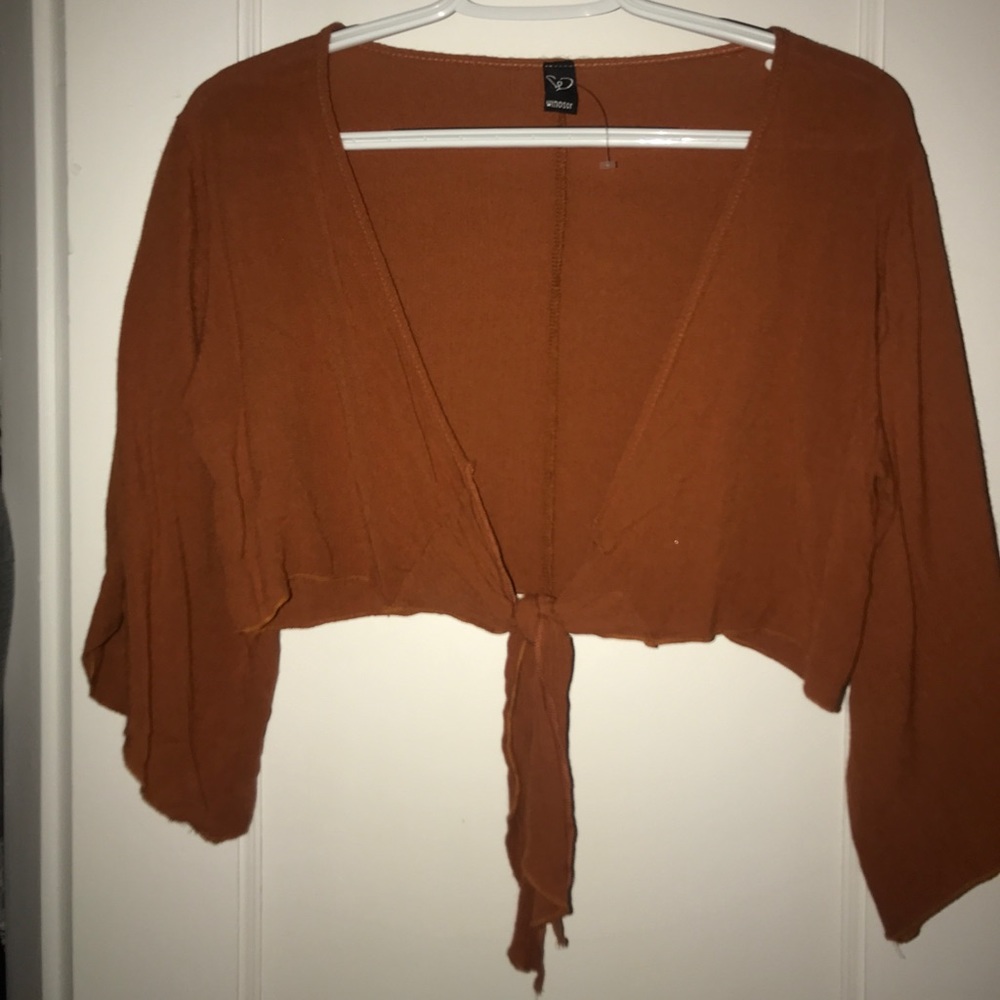 Front Tie Foley Crop Top